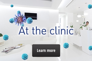 A link to the “At the clinic” page